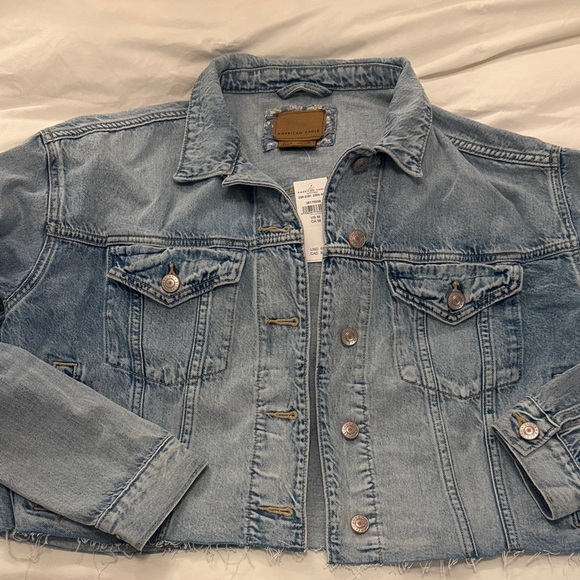 American Eagle Outfitters Jackets & Blazers - Women's American Eagle Cropped Blue Denim Jacket